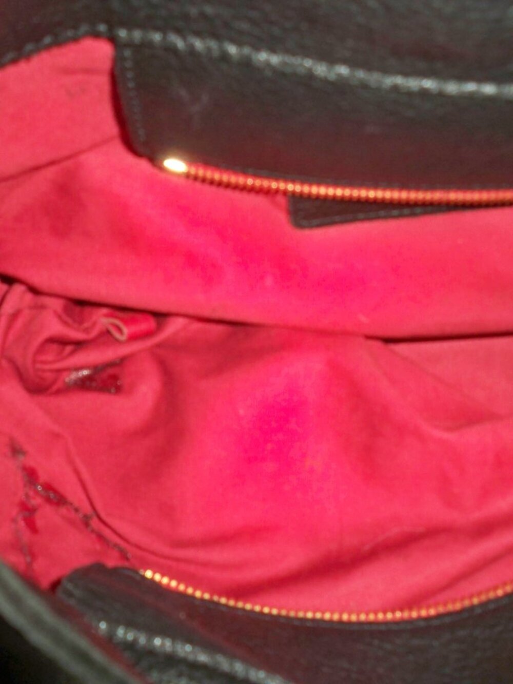 Hammitt TOM Black Leather Handbag with gold hardware and gold zipper-EUC!! $525 - Picture 6 of 6